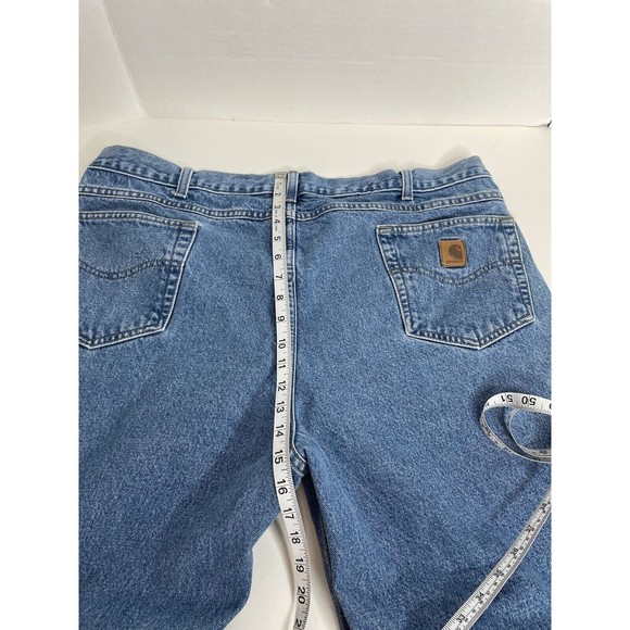 Carhartt Men’s Jeans 44X30, Blue Traditional Fit Denim, B180 STW, Logo - Picture 10 of 13
